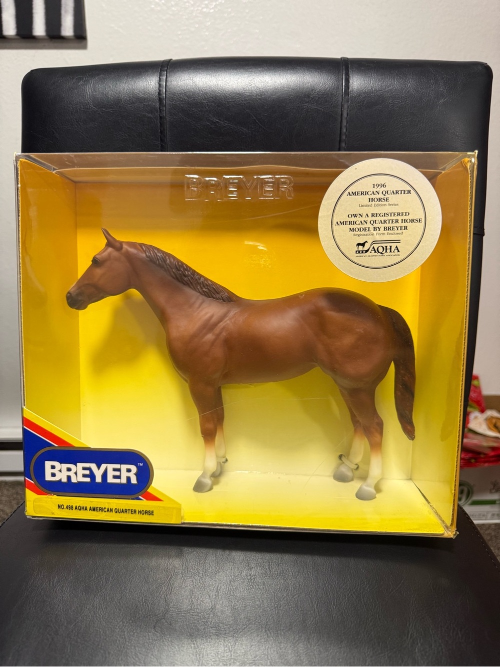 Breyer Chestnut Quarter Horse Model in Brown and White
